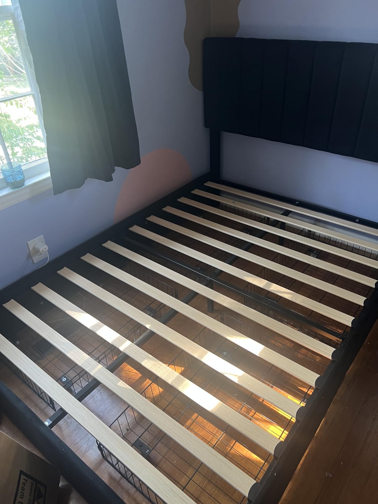 Allewie Queen Size Storage Bed Frame, Vertical Channel Tufted Adjustable Headboard, Velvet Upholstered Platform Bed with 4 Oversized Underbed Drawers, Wooden Slats Support, No Box Spring Needed, White customer photo 1
