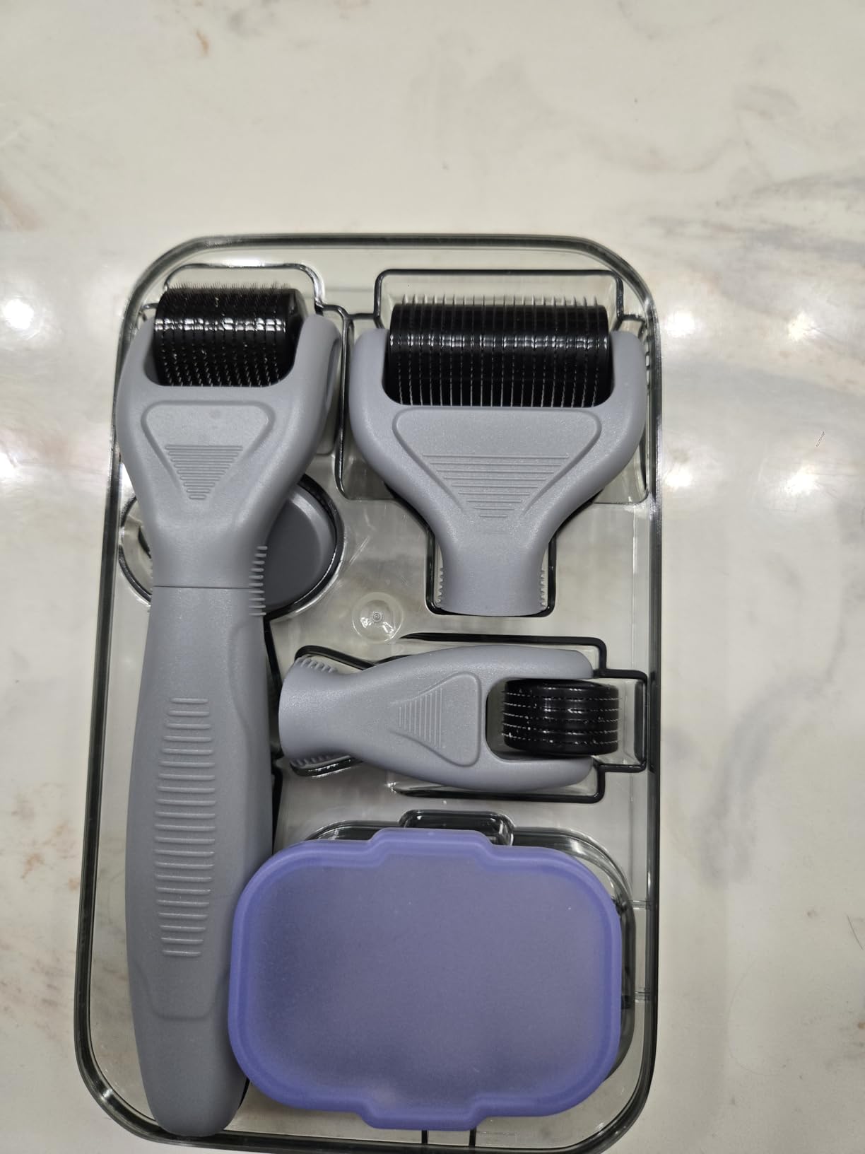 6-in-1 Titanium Derma Roller for Face and Body - Kit with Micro-Needles (0.25mm) - 300, 720, and 1200 Needles for Men and Women customer photo 1