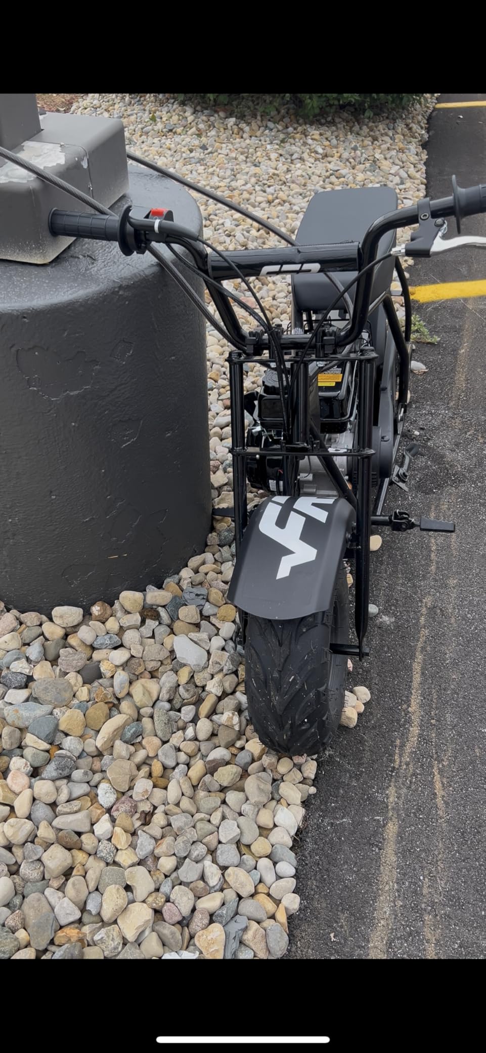 GMB100 Performance Mini Bike 99cc 4-Stroke Hydraulic Brake Suspension Fork | Hydraulic Disc Brake, Front Suspension Fork, LED Headlight, Anti-Slip Seat, Up To 28 Mph, 220 Lbs, Black customer photo 2