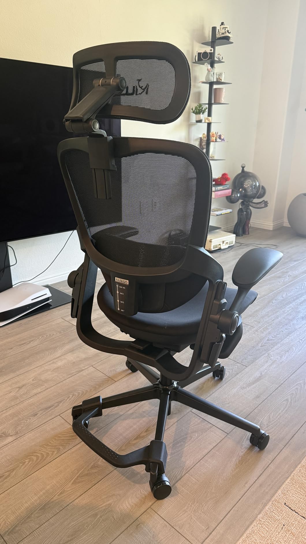 MUSSO E80 Muse Petite Ergonomic Office Chair for Women & Small Frames Black | 3-Level 3D Lumbar Support; 4D Headrest; 90° Flip-Up Arms & Footrest; 135° Recline; Breathable Mesh customer photo 1