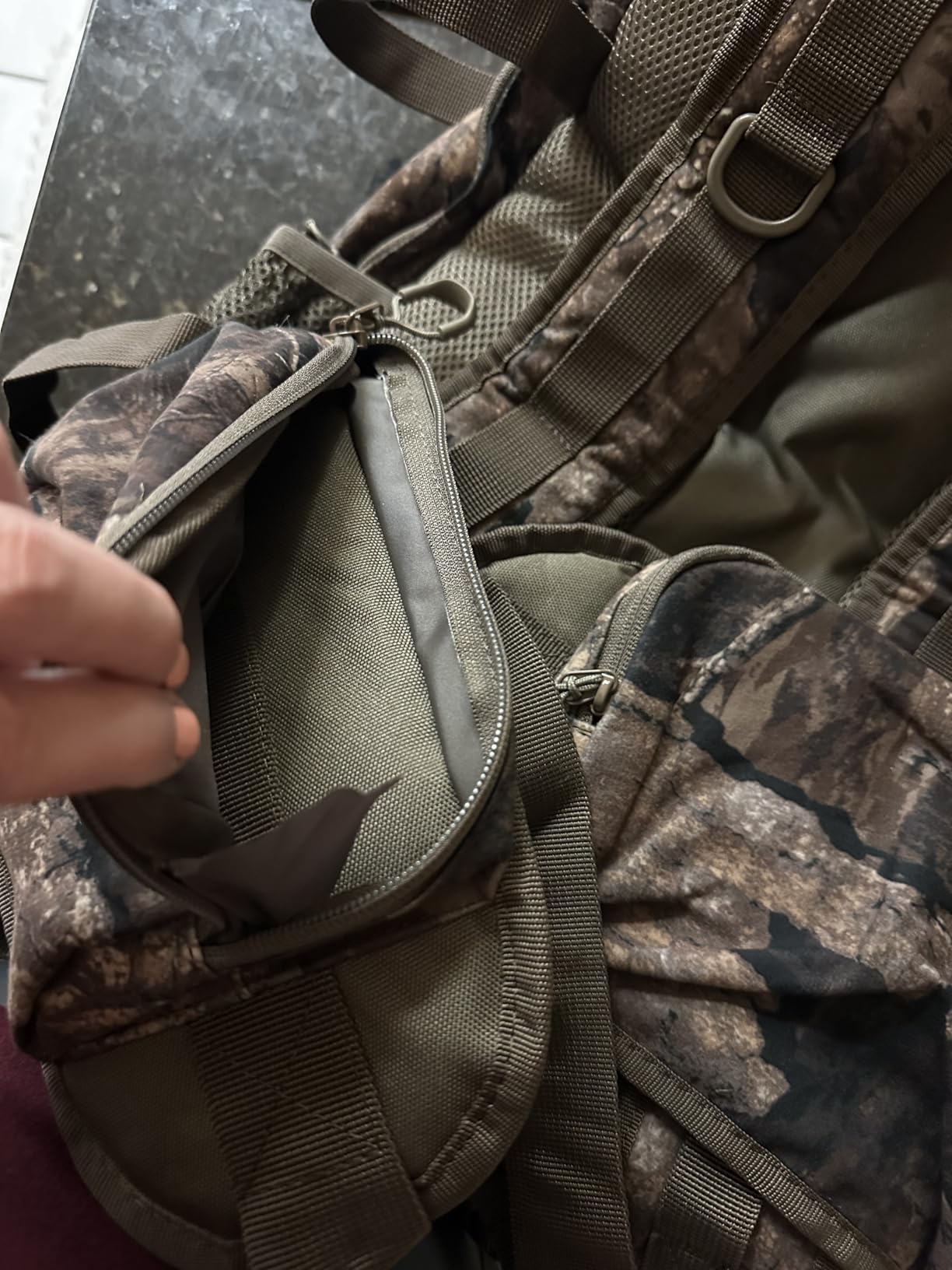 Hunting Backpack for men Silent Fabric Rifle Bow Carry System Hunting Gear | Weight 2.9 pounds, For Deer and Elk Hunting, for weapons pocket for quick use, Waterproof Camo Hunting Packs for Men customer photo 1