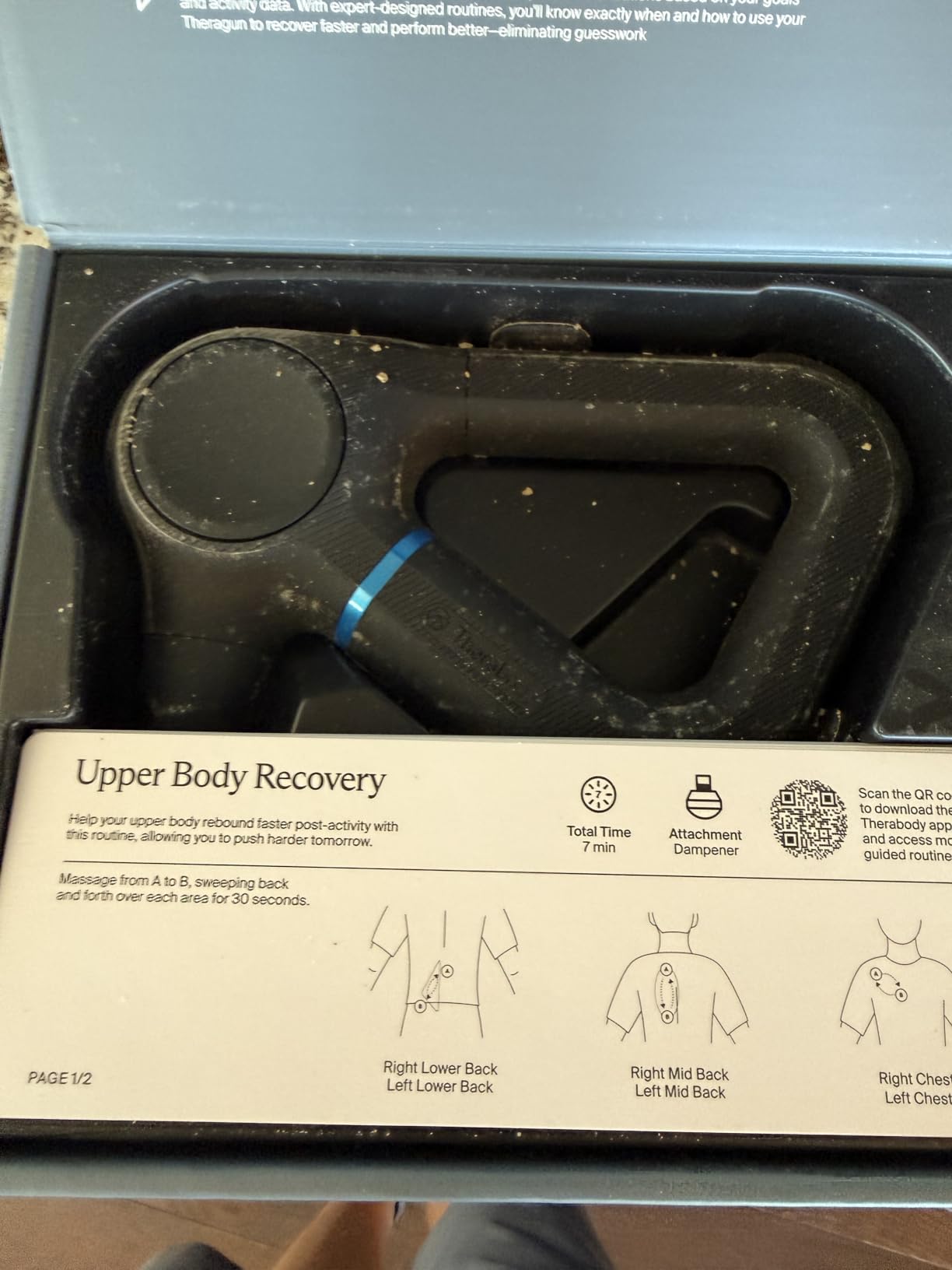 TheraGun Therabody Prime 6th Gen Deep Tissue Massage Gun | Black | Powerful Percussive Massage With 5 Speeds & A Rugged, Durable Design to Relieve Muscle Pain & Speed Up Recovery customer photo 1