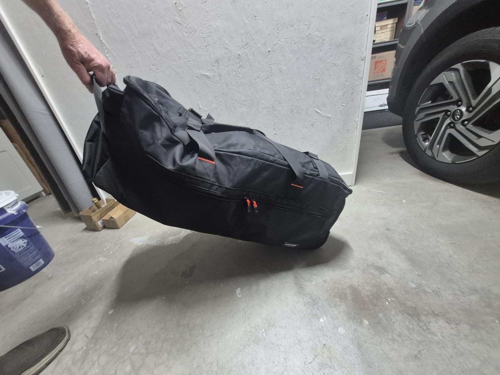 45/80/100L Rolling Duffel Bag with Wheels, Large Durable Travel Duffle + Toiletry Bag, Heavy Duty, Packable, Foldable with Shoulder Straps - Use as Luggage or Backpack, Men/Women (Black) customer photo 2