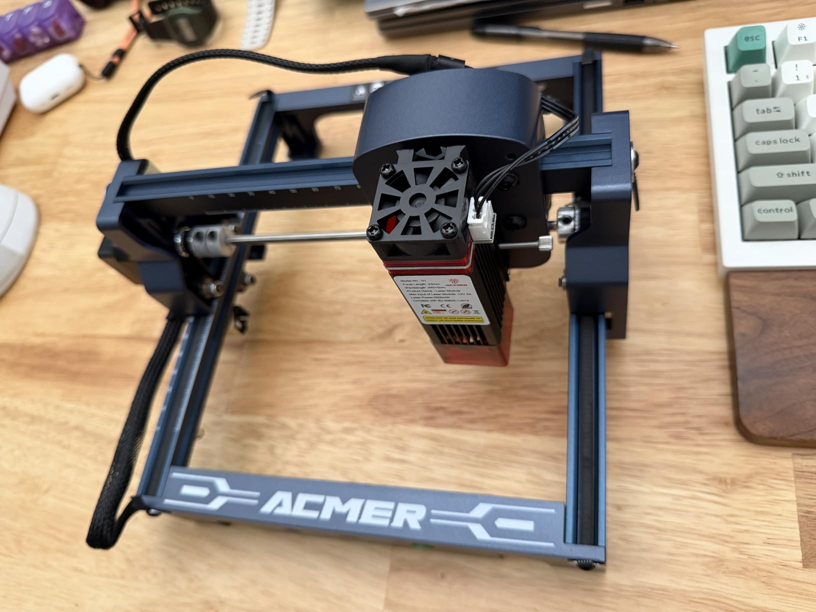 ACMER S1 Laser Engraver Machine, 2500mW Lazer Cutter for Wood and Acrylic | 130 x 130mm Working Area, Compact Desktop Design, Detailed Results for DIY Crafts and Small Projects customer photo 1