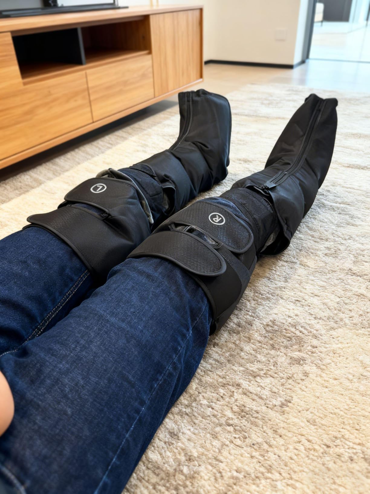 Leg Massager with Heat, Compression Boots for Circulation and Pain Relief | 3 Heat, 6 Intensities, 6 Modes, Pressure Sensor, Gift for Friends & Families customer photo 1