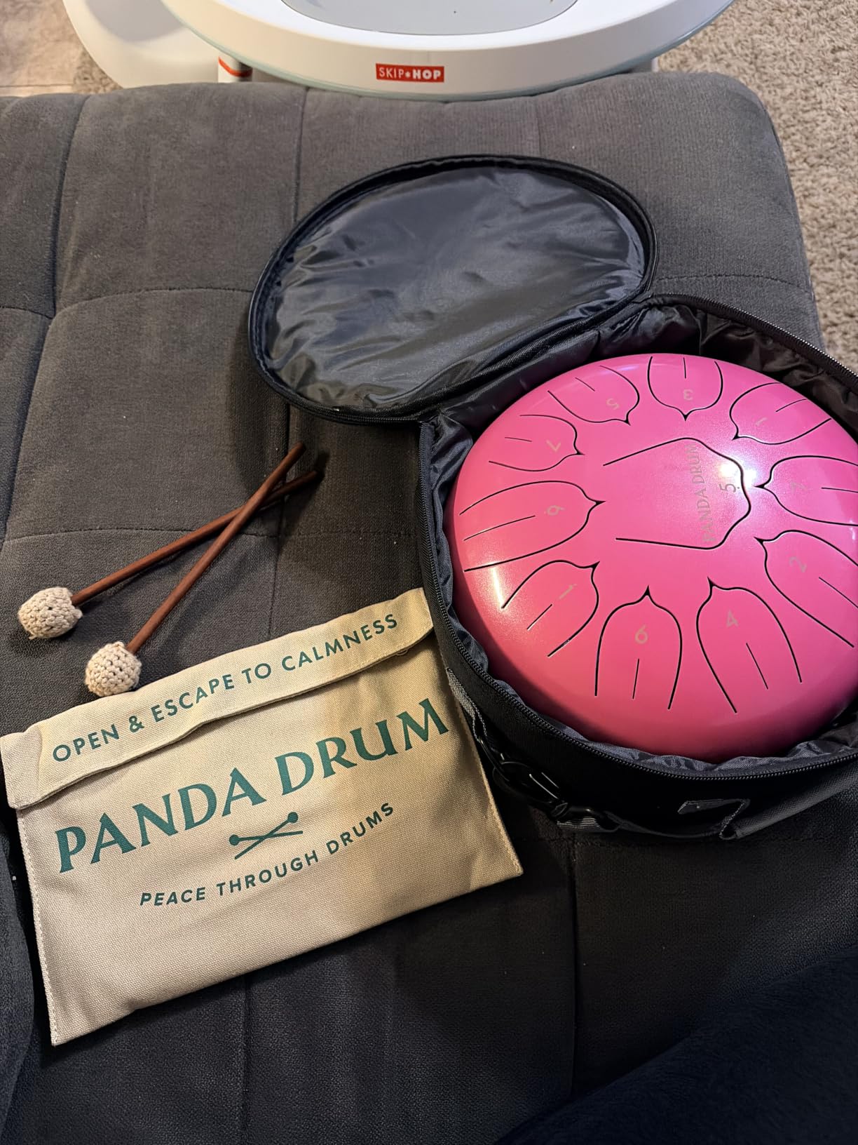 Plus (Sandstone) | Steel Tongue Drum | 11 Inch | Calming Handpan | with Music Book, Mallets, Carrying Bag & Finger Picks | 432 Hz Rain Drum | Calming Musical Instrument for Adults & Kids customer photo 1