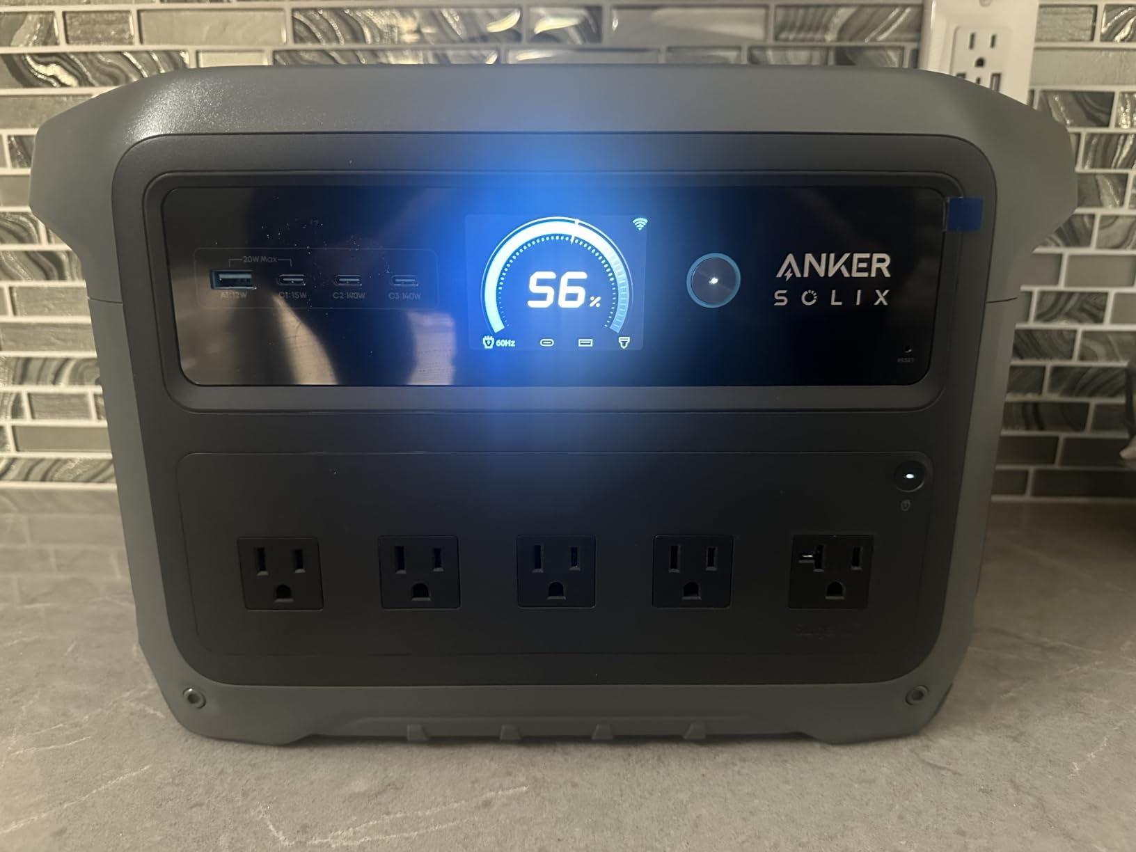 Anker SOLIX C1000 Gen 2 Portable Power Station, 1,024Wh, 2,000W, Camping | 1,024Wh LiFePO4 Battery, Full Charge in 49 Min, 2,000W Solar Generator (Peak 3,000W) for UPS, Outdoor and Emergency Use customer photo 1