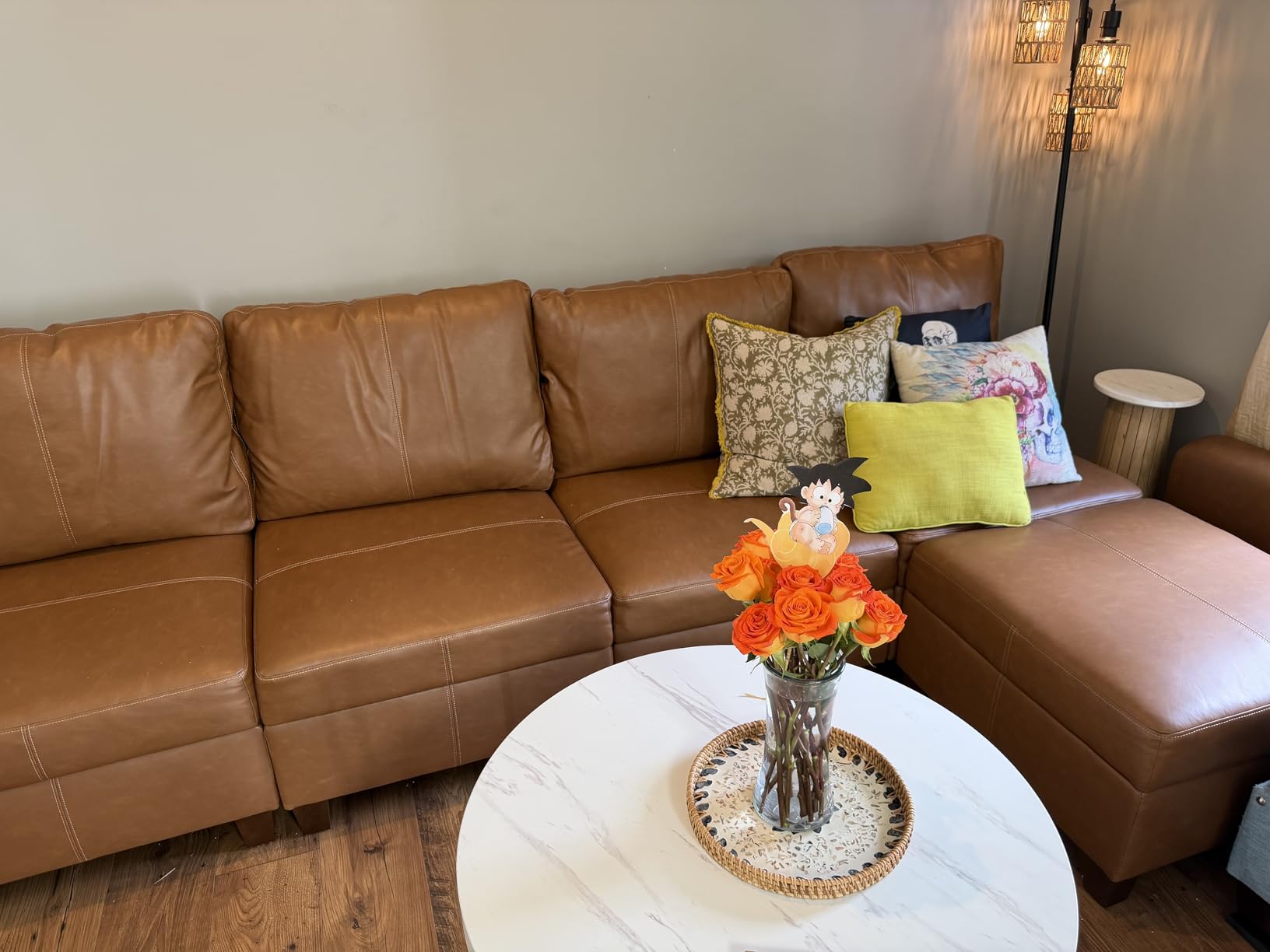 SITJOY Faux Leather Sectional, 91