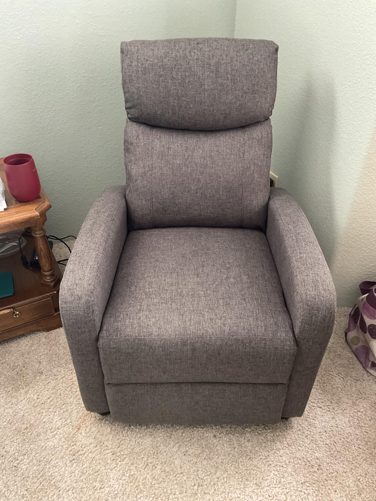 Sweetcrispy Recliner Chair PU Leather Recliner Sofa No Massage, Home Theater Seating with Lumbar Support, Adjustable Push Back Overstuffed High-Density Sponge Reclining for Living Room, Black customer photo 2