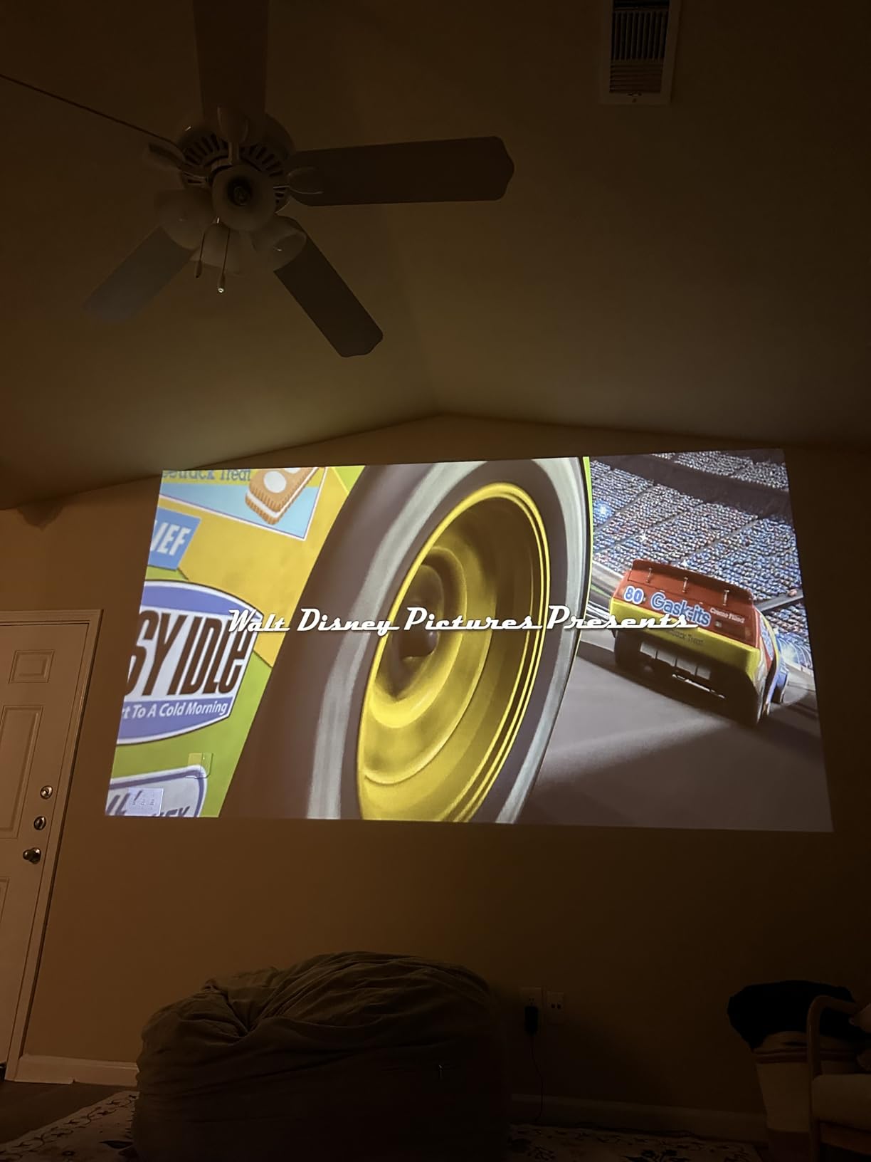 XGIMI Vibe One Battery Powered 1080P Smart Portable Projector (Cloud Ash) | Google TV with Licensed Netflix, JBL Sound, Built-in Battery, Auto Focus & Keystone, HD Projector for Bedroom, and Backyard customer photo 1