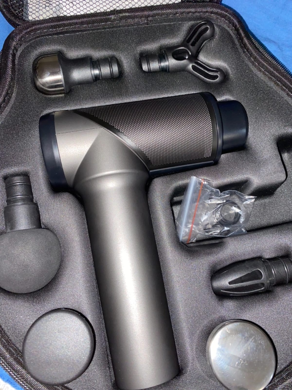 Medcursor Massage Gun - High Intensity Brushless Motor, Handheld Percussion Deep Tissue Massager with 6 Massage Heads for Sore Muscle and Stiffness, Gifts for Father/Dad (Black) customer photo 2