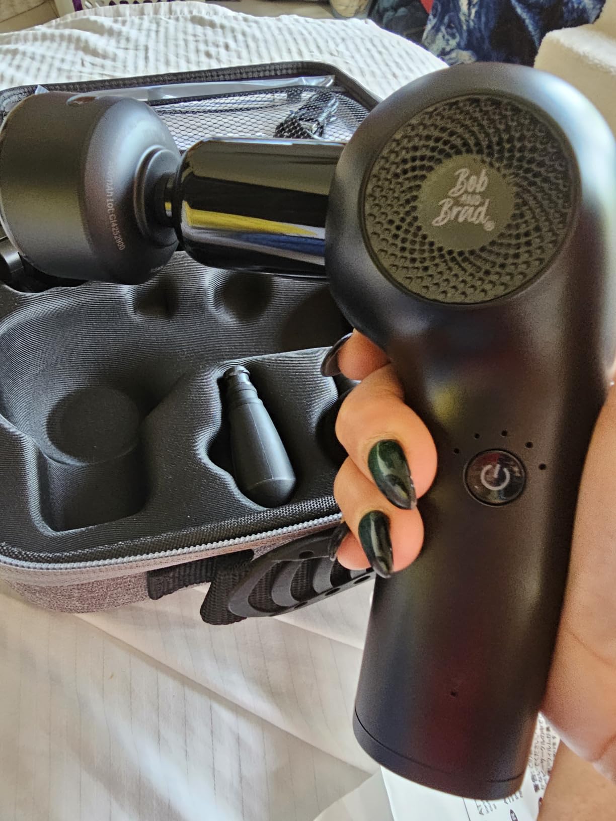 BOB AND BRAD L7 Ultra Massage Gun with Heat, Red Light & Extension Handle | 2-in-1 Massager Gun with Adjustable Angles, Deep Tissue for Back Lumbar Shoulder FSA-HSA Eligible Gift for Men Women customer photo 1