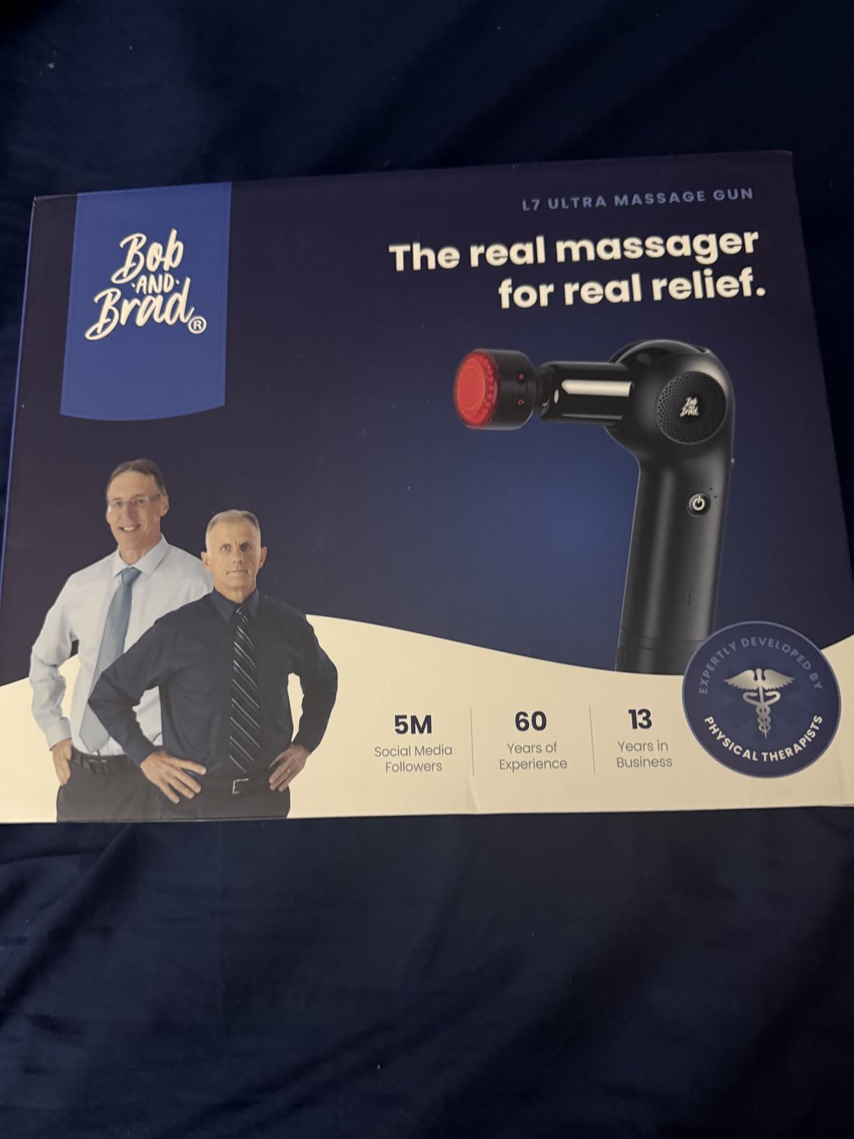 BOB AND BRAD L7 Ultra Massage Gun with Heat, Red Light & Extension Handle | 2-in-1 Massager Gun with Adjustable Angles, Deep Tissue for Back Lumbar Shoulder FSA-HSA Eligible Gift for Men Women customer photo 2