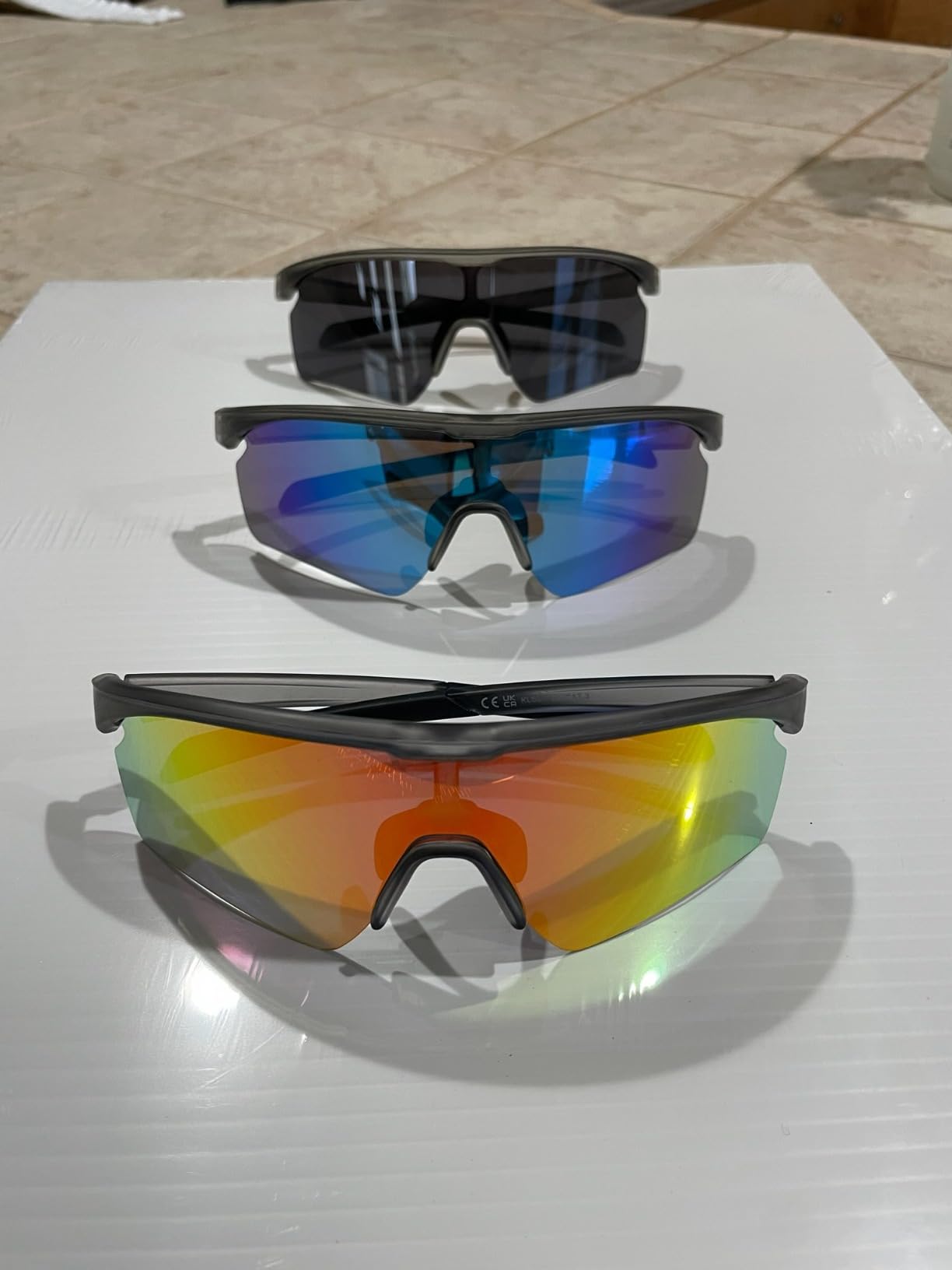 Polarized Sports Sunglasses for Men Women, UV400 One-Piece Lens Sport Shades for Baseball, Running, Cycling, Fishing customer photo 2