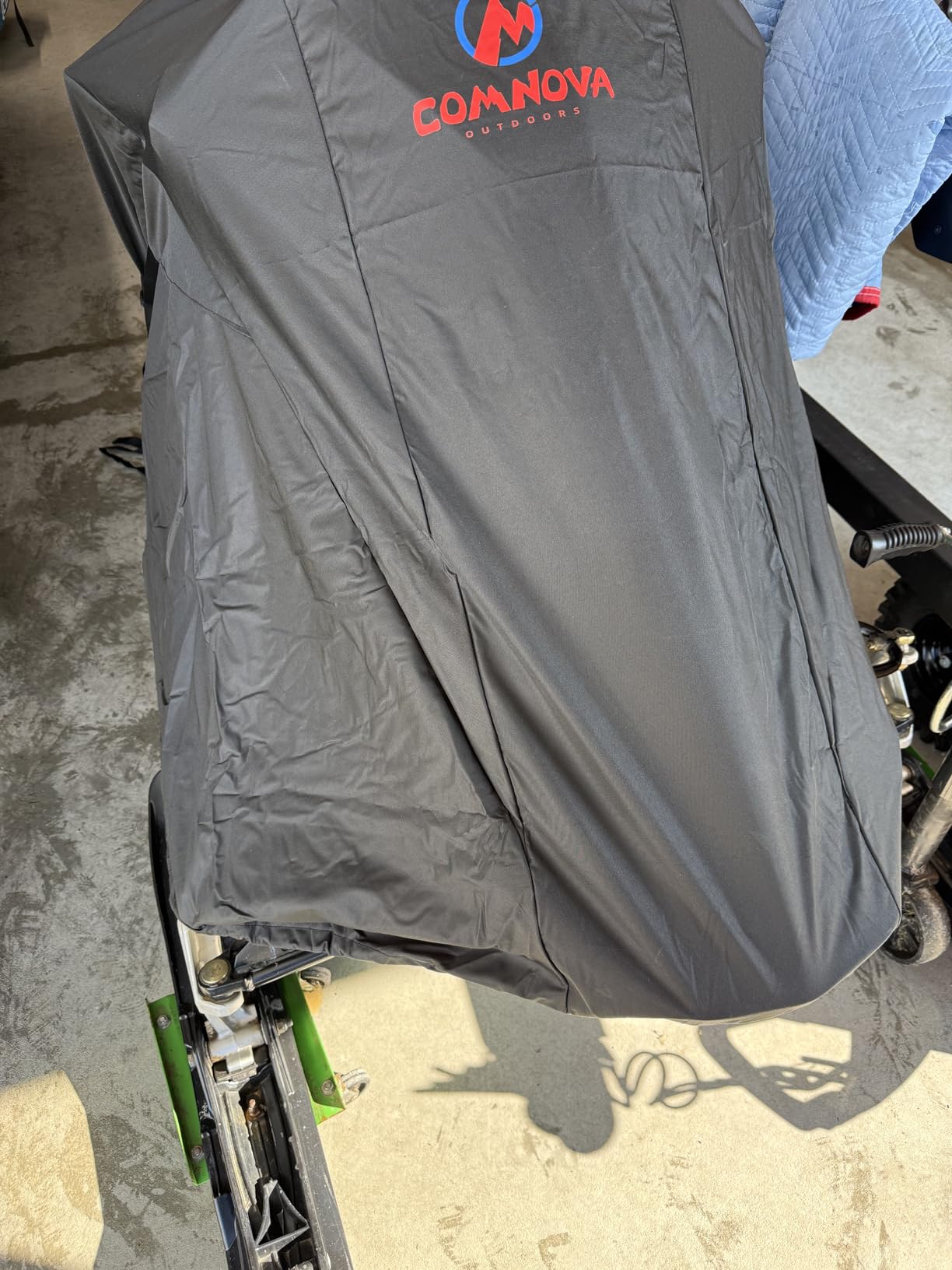 Comnova Snowmobile Cover 115 Inch - Premium 600D Outdoor Snowsled Cover, Heavy Duty & Waterproof All Weather Protection Covers, Black customer photo 2