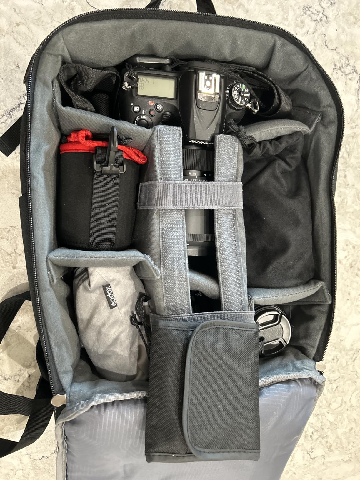 K&F CONCEPT Camera Backpack, DSLR/SLR/Mirrorless Photography Camera Bag | 14in Laptop Compartment & Rain Cover, 600D Fabric for Travel & Daily, Men & Women, Dual-Mode Detachable Dividers, Green, B19 customer photo 2