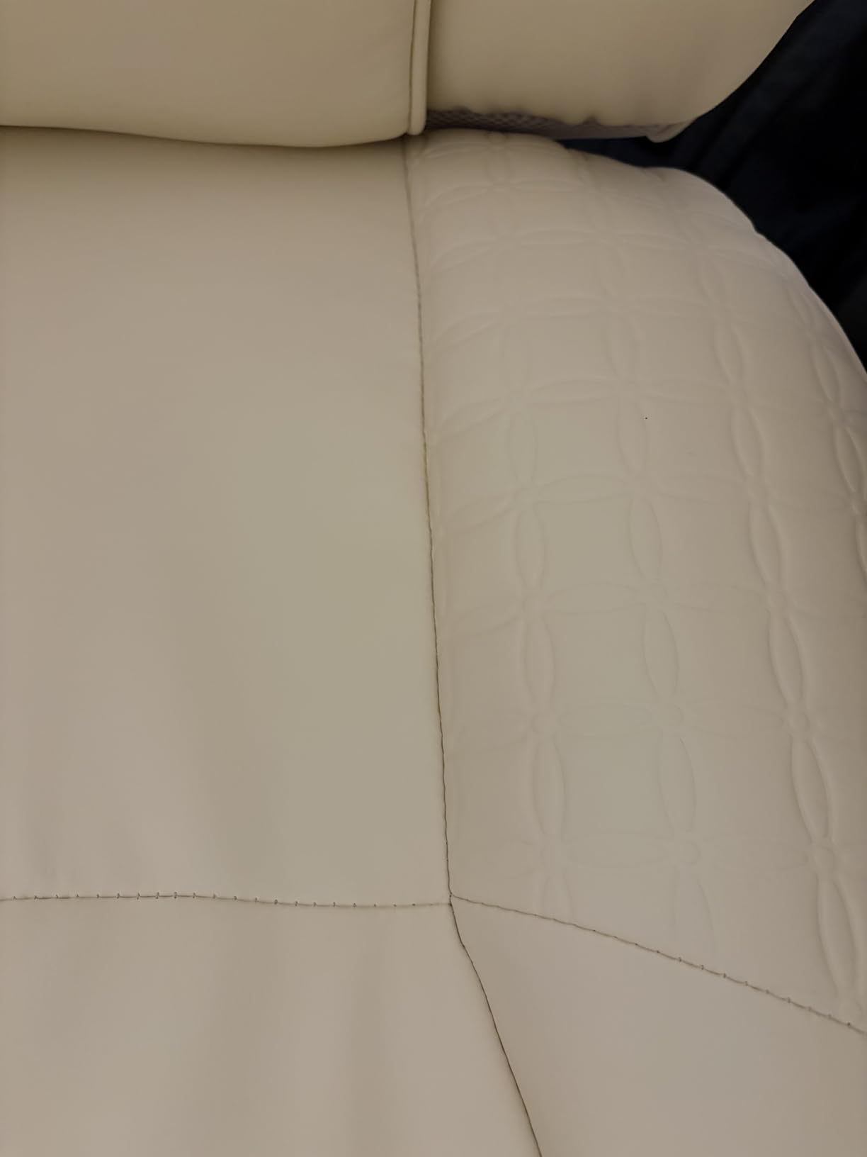 Vibration Massage Heated Office Desk Chair with Foot Rest, Beige customer photo 1