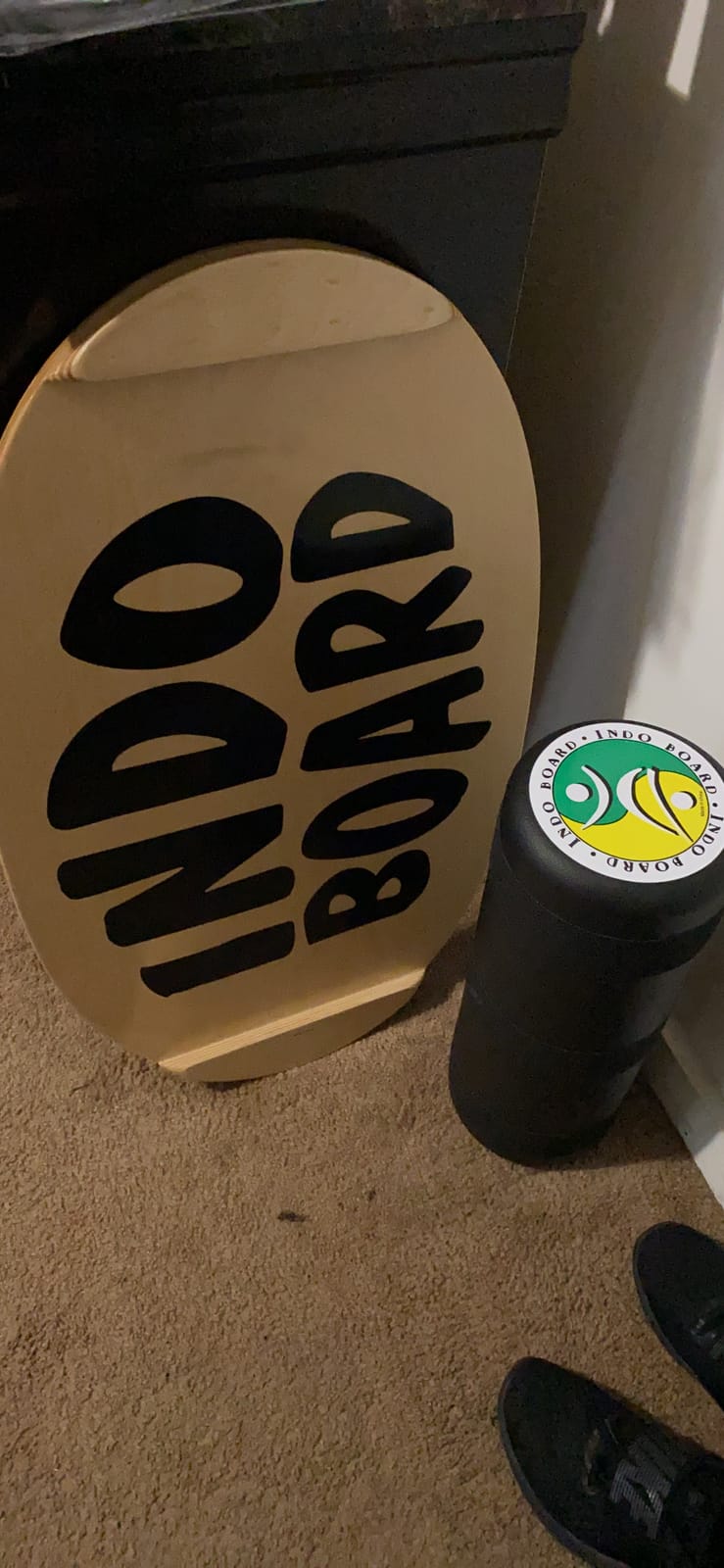 The Original Indo Board - Balance Board Trainer for Core Strength, Stability & Athletic Performance - Surfing, Skateboarding, Snowboarding, Yoga, Physical Therapy & More. Includes Board and Roller. customer photo 1