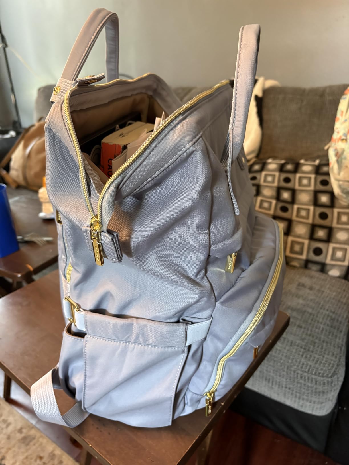 LOVEVOOK Laptop Backpack for Women with Giant Tumbler Holder Pocket, 15.6 inch Waterproof Travel Backpack Purse Computer Laptop Bag, Professional Work College Nurse Teacher Backpack Casual Daypack, Black customer photo 1