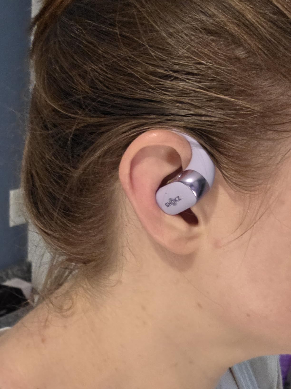 SHOKZ OpenFit 2+ Open-Ear Earbuds, Purple, Dolby Audio,Wireless Charging | Amazon Exclusive Edition; Soft Ear Hooks; IP55 Water-Resistant; USB-C Fast Charging; 48H Playtime; Gym/outdoor/home use customer photo 1