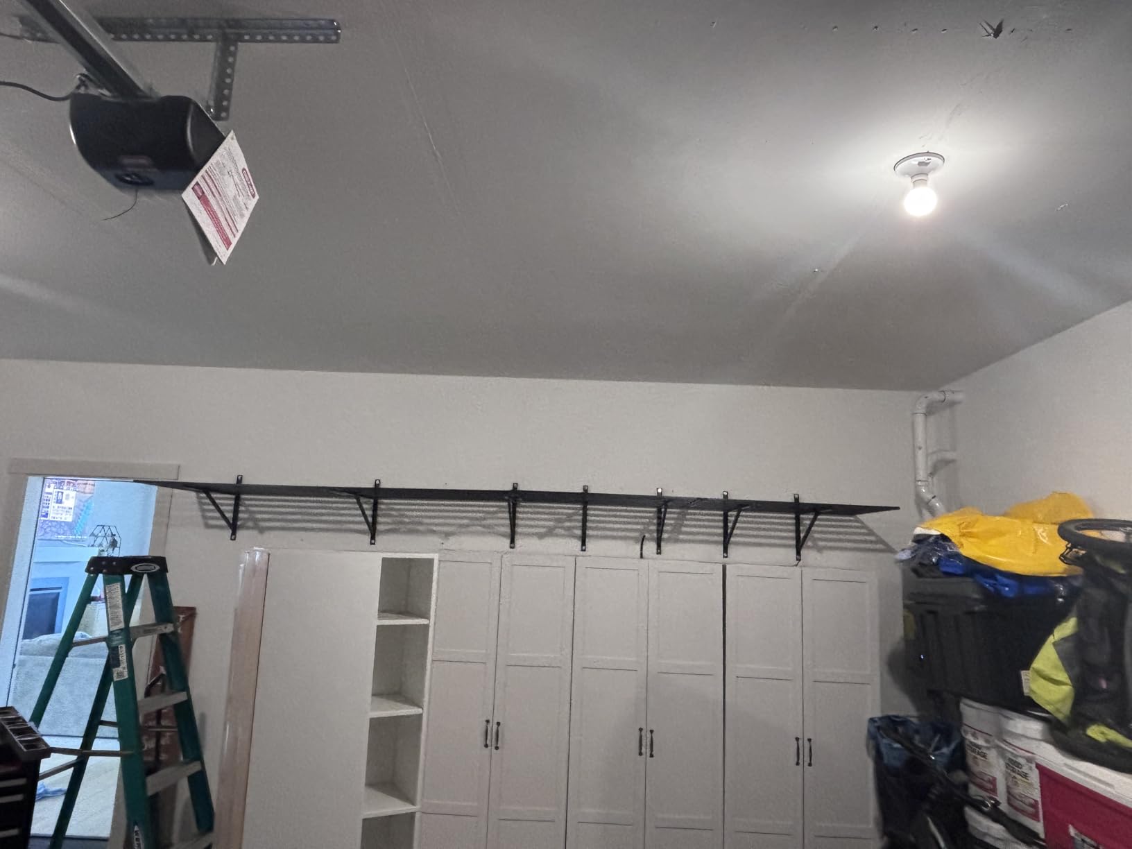 FLEXIMOUNTS 2-Pack 2x6ft Heavy Duty Garage Wall Shelving, 1200lbs Capacity, Garage Shelving Wall Mounted with 8 Hooks, Storage for Power Tools, Garden Supplies, Storage Bins, Lite Series customer photo 2