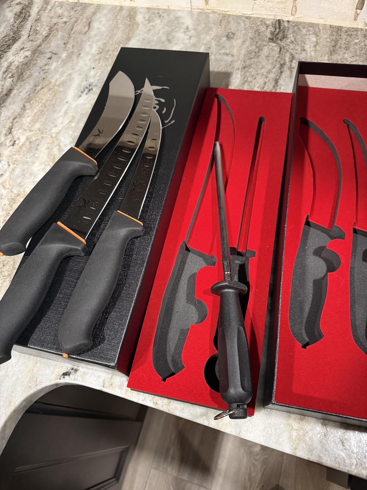 Golden Bird Butcher Knife Set - Non-slip Skinning Knife Set with Roll Bag | Professional Game Processing Knives Sets - Butcher & Skinning Boning Knives with German Stainless Steel, Gift for Men customer photo 2