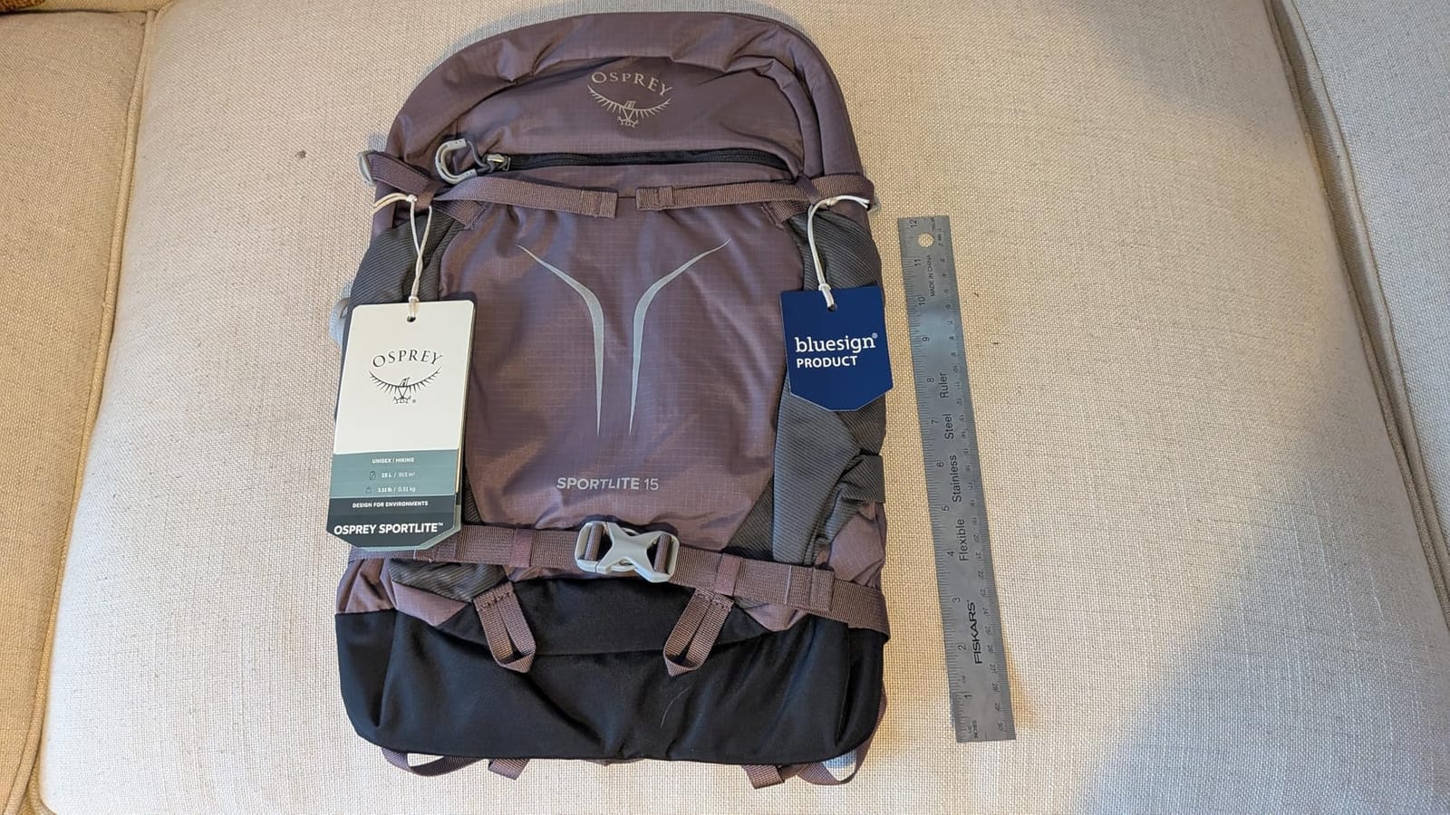 Osprey Sportlite 15L Lightweight Hiking Backpack, Tan OS | daypack, travel daypack, camping pack customer photo 1