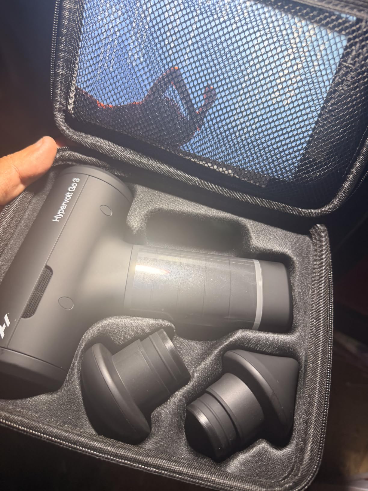 Hyperice Hypervolt Go 3 Percussion Massage Gun Lightweight with Carry Case | Muscle Recovery | Compact Power | TSA Friendly Design | Long Battery Life | Five Speed Settings | Pressure Sensor Feedback customer photo 1