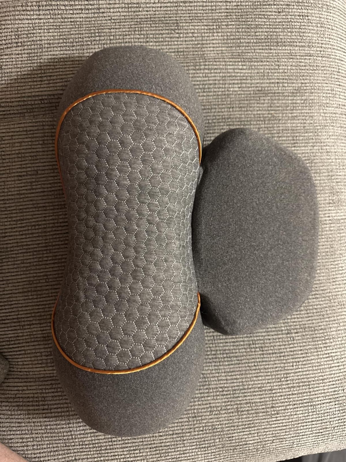Upalled Cordless Heated Neck Massager Pillow for Pain Relief Deep Tissue | 3-in-1 Rechargeable Neck Cervical Traction Device with Heat, Massage, Electric Stretch, Ergonomic Shoulder Relaxer, Grey customer photo 2