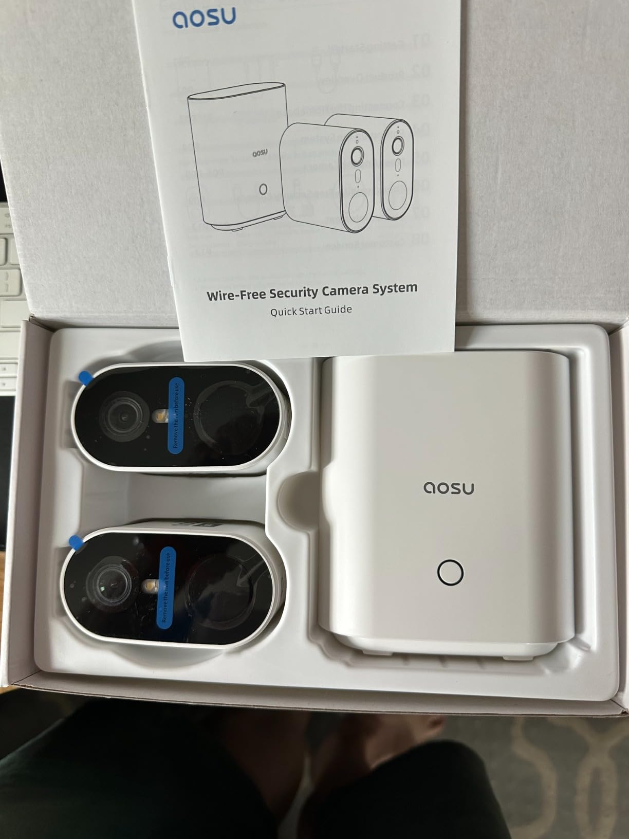 aosu 2K Battery Security Cameras Wireless Outdoor System, 2-Cam-Kit | True 2K HD, Full Color Night Vision, Cross-Camera Tracking, PIR + AI Human Detection, No Subscription Required customer photo 2