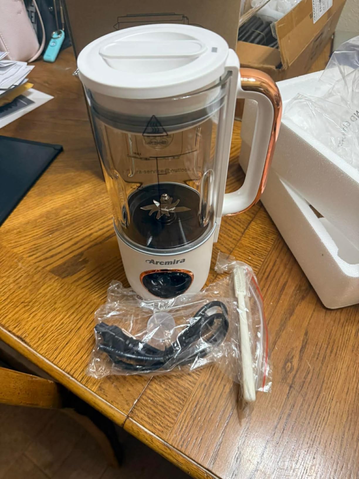 Arcmira Automatic Nut Milk Maker Machine, 35oz Soy Milk Maker with 10 Blade, No Soak/Delay Start/Keep Warm/Self-Clean customer photo 1