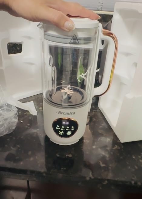 Arcmira Automatic Nut Milk Maker Machine, 35oz Soy Milk Maker with 10 Blade, No Soak/Delay Start/Keep Warm/Self-Clean customer photo 2