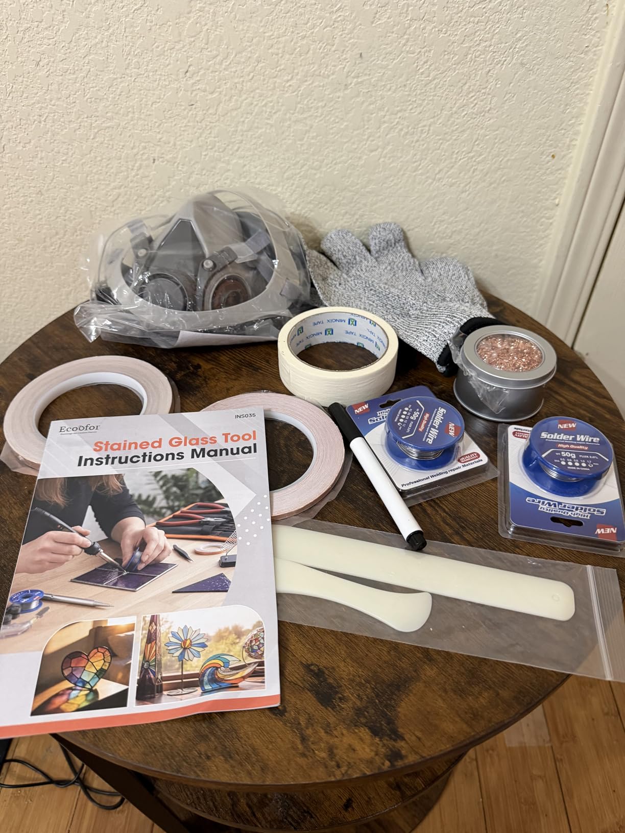 Ecoofor Stained Glass Starter Kit, Complete Stained Glass Making Kit with 100W Soldering Iron customer photo 1
