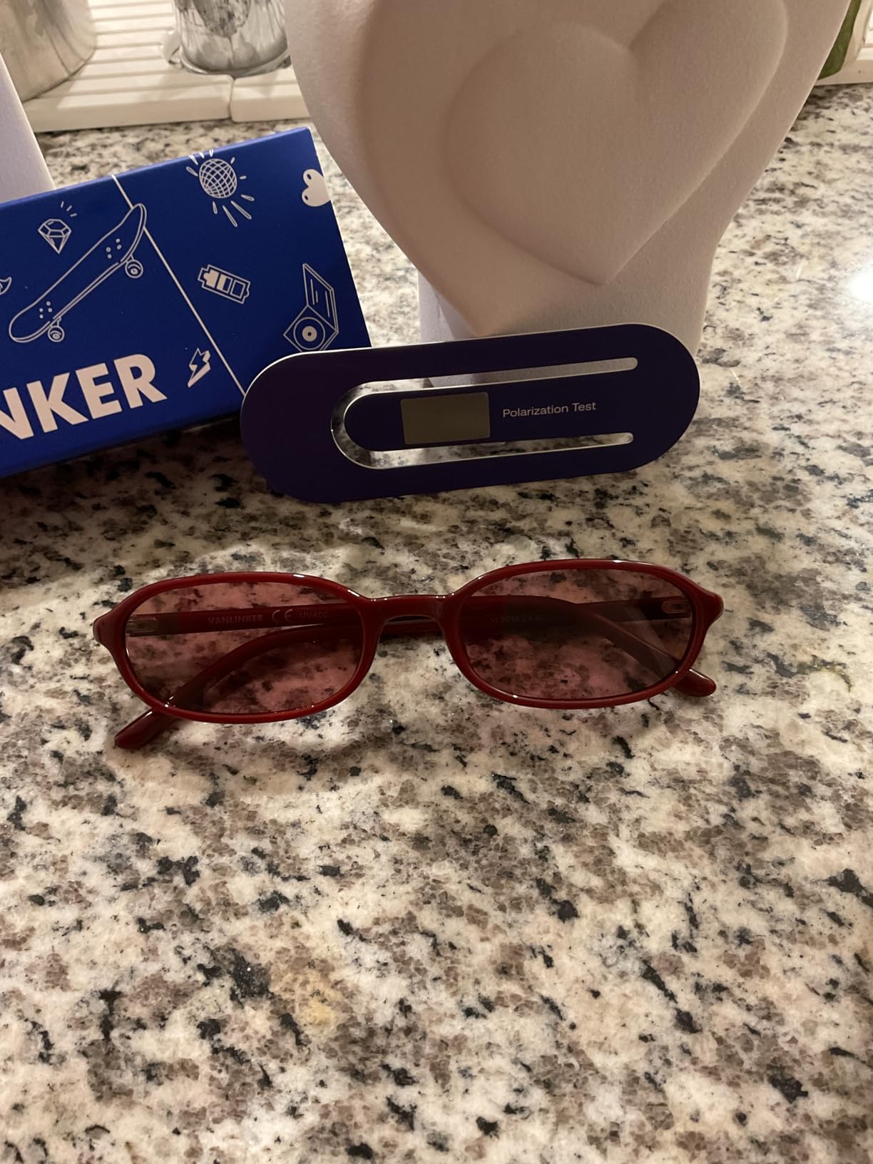VANLINKER Trendy 90s Slim Thin Rectangle Sunglasses for Women Men VL9918 customer photo 1
