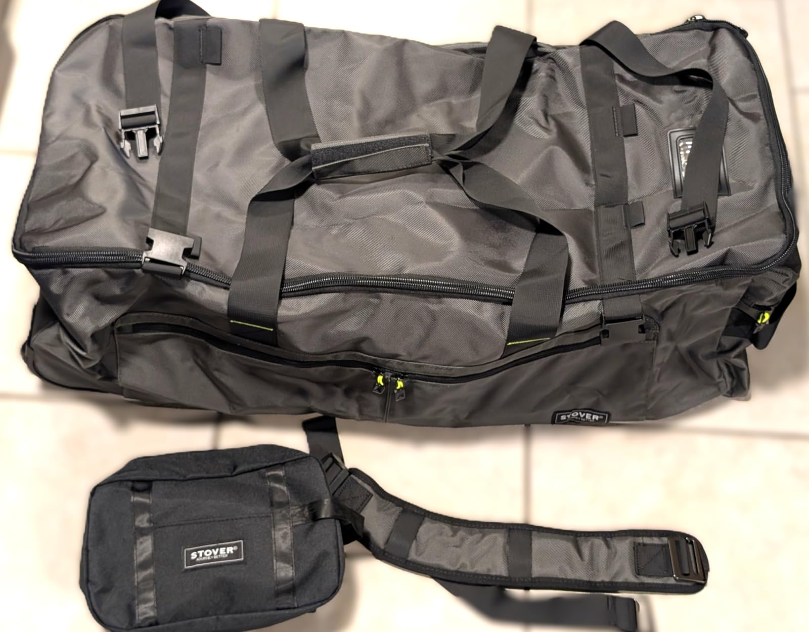 45/100L Carry-On U-Zip Rolling Duffel Bag with Wheels, Medium Durable Travel Duffle w/Toiletry Bag, Heavy-Duty, Packable w/Shoulder Straps - Use as Luggage or Backpack, Men/Women (Green) customer photo 2