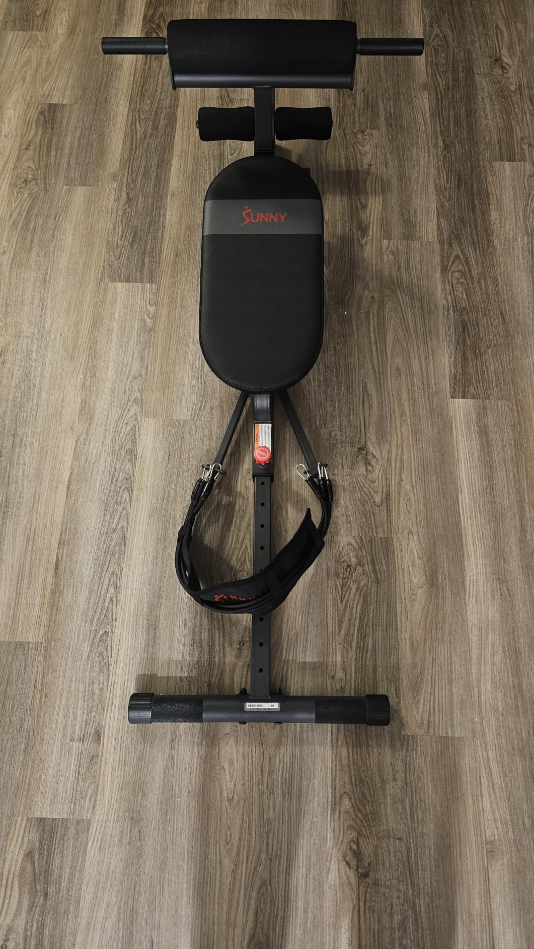 Sunny Health & Fitness Hip Thrust Machine for Home Gym, Multifunction Glute Trainer & Squat Machine, Core Workout Equipment with Resistance Bands, Adjustable Space-Saving Design customer photo 2