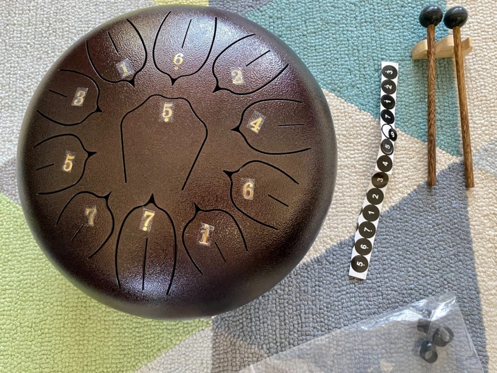 Handpan Drum 22 Inch for Adults 14 Notes - Hand Pan Drum(Blue) | Hand Drum D Minor Kurd 440Hz Professional Hand Pan,Handpan Instrument,Premium Steel Drum customer photo 1