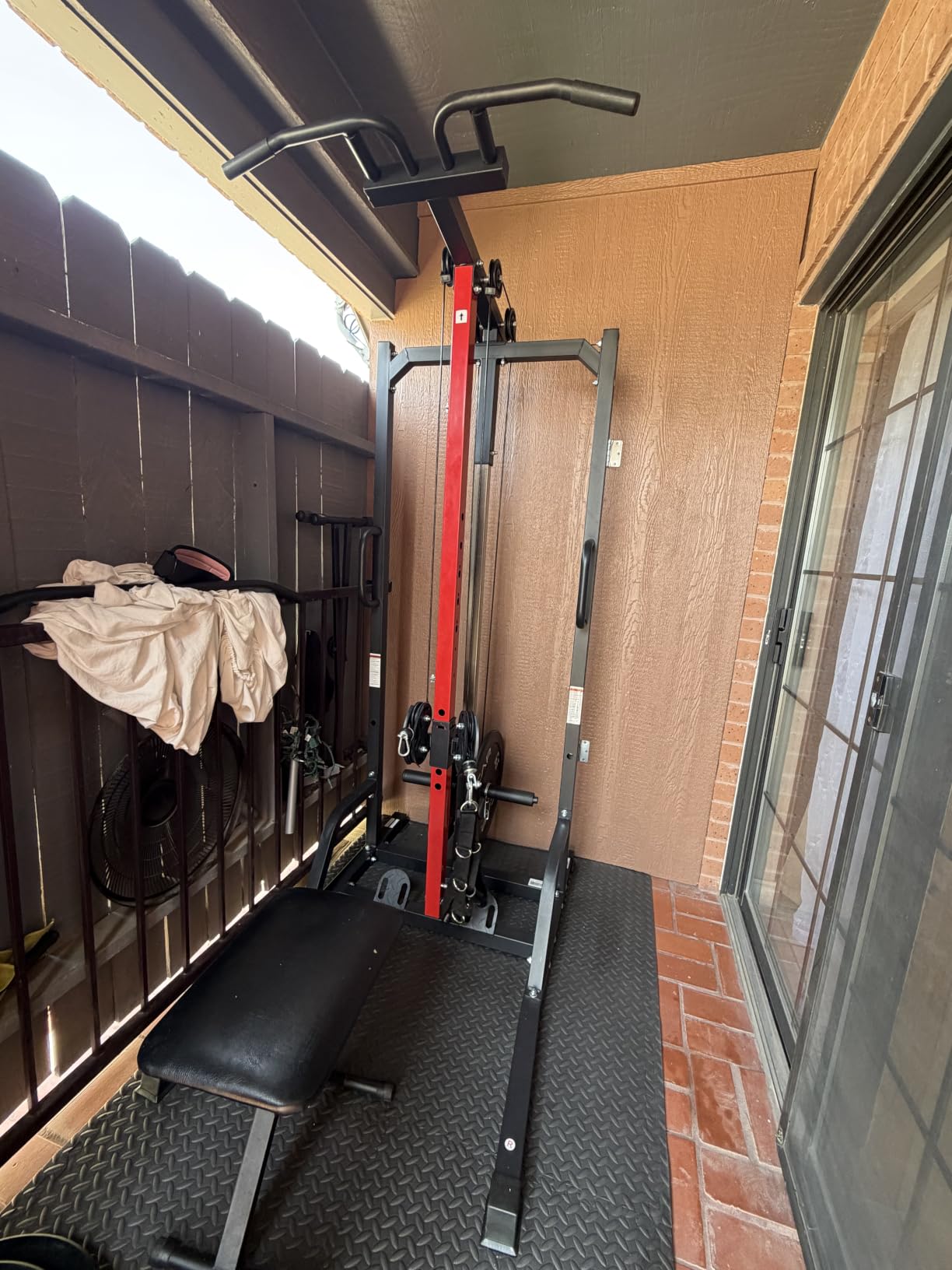 Pull Up Bar Power Tower Dip Station with Cable Machine, 450LB Home Gym | Pull up bar, dip station and 16-position cable system for pull ups, dips, lat pulldowns, rows and full-body training customer photo 1