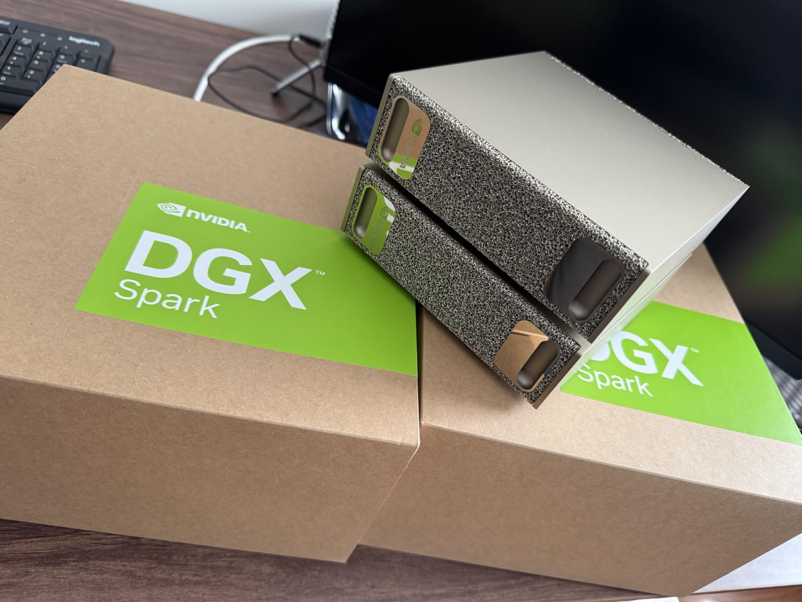 NVIDIA DGX Spark 2 Pack with Cable Bundle - Personal AI Desktop Supercomputer - Desktop GB10 Grace Blackwell Chip customer photo 1