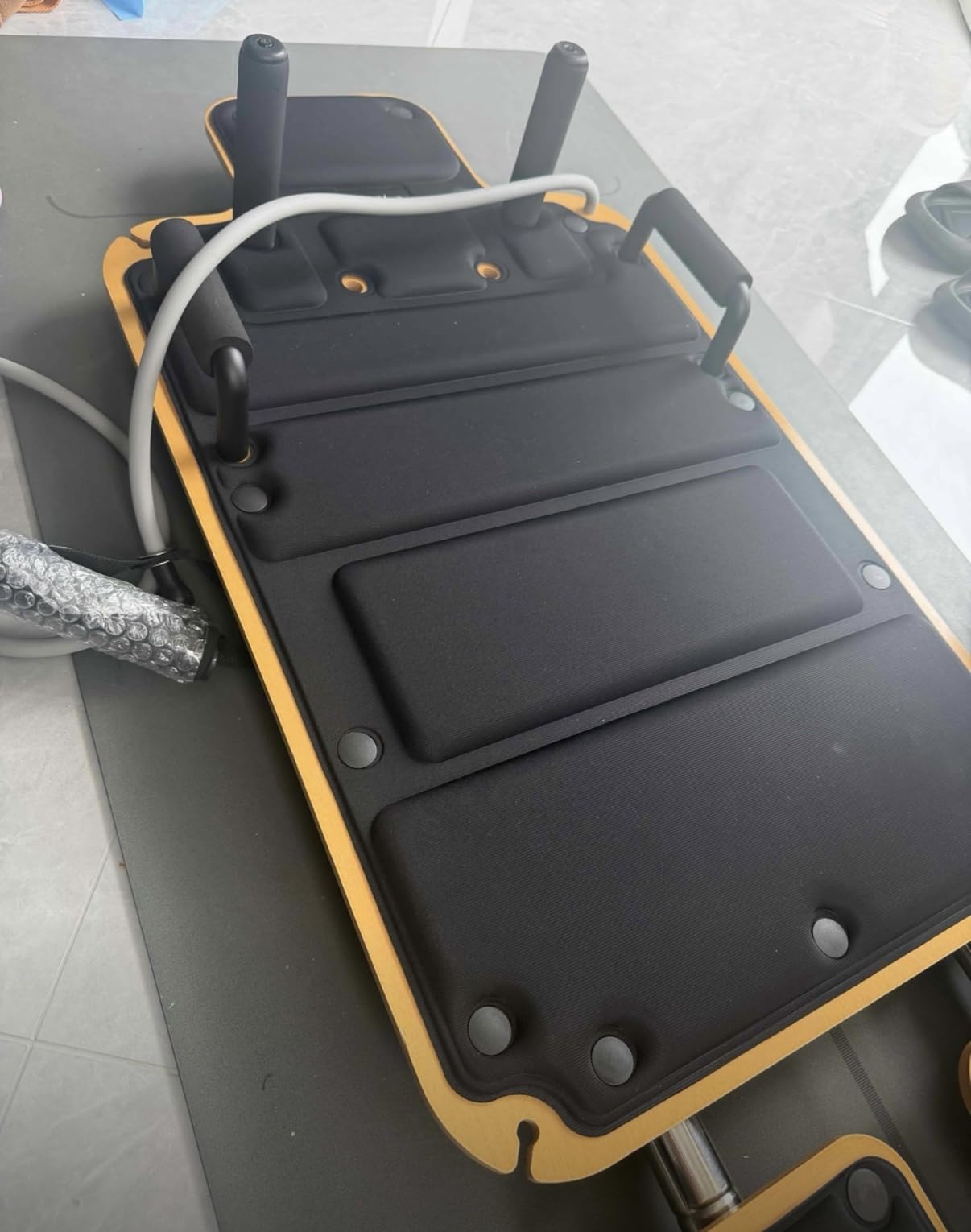 Pilates Reformer Machine, Wooden Pilates Board for Home | Solid Maple Wood; Stable One-Piece Design; Guided Videos; Bonus Pilates Ball & Socks; 610 lbs Capacity customer photo 2