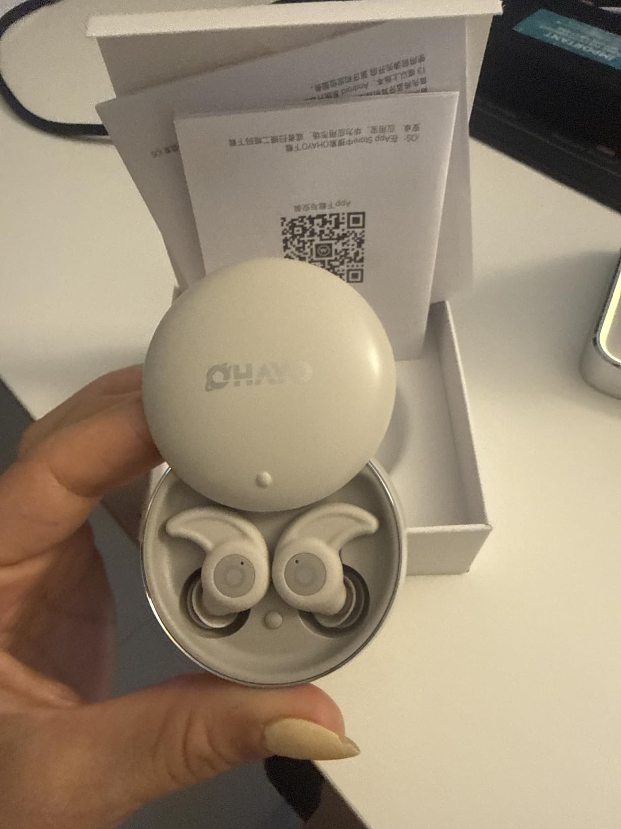 OHAYO A10 Sleep Earbuds, Noise Isolation with 72H Playtime, Ultra-Thin Design for Side Sleeper, Strong Bluetooth 6.0 Connection, White Noise APP, Mini Sleep Earbuds Without Touch Control customer photo 1