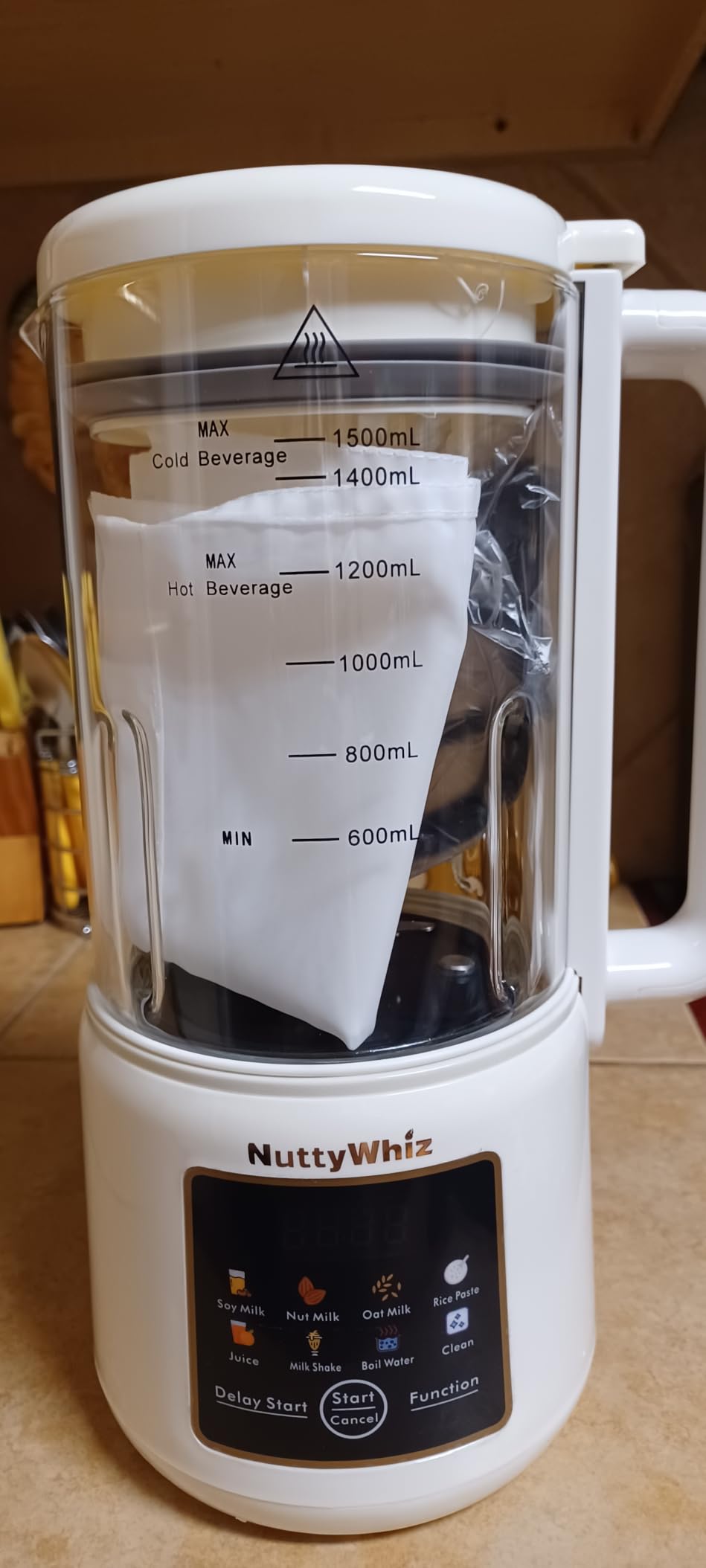 50oz Nut Milk Maker Machine, 8 in 1 Soy Milk Maker with 12 Blades, No Soak/Delay Start/Keep Warm/Self-Clean customer photo 2