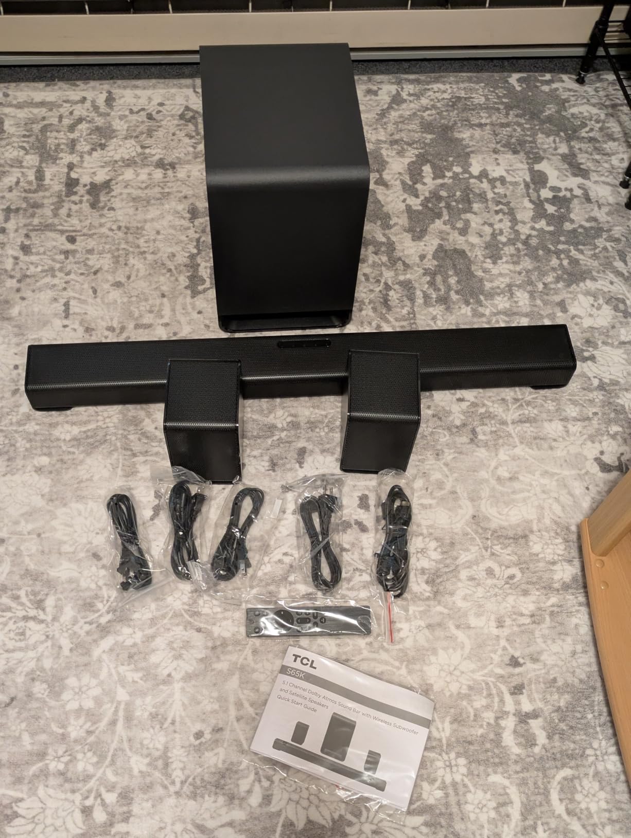 TCL S65K S Series 5.1 Channel Soundbar System with Dolby Atmos, DTS:X, Wireless Subwoofer customer photo 2
