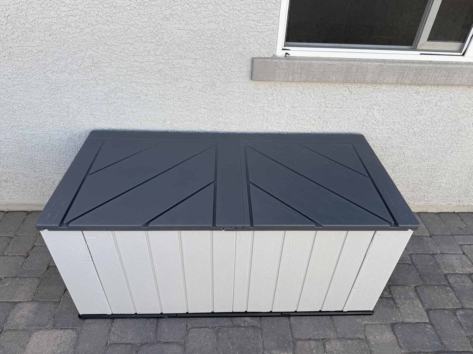 Aoxun 8x6 Ft Outdoor Storage Shed with Floor, Large Resin Outdoor Shed with Lockable Door & Windows, Garden HDPE Sheds for Lawn Tools, Pool Supplies & Bikes customer photo 1