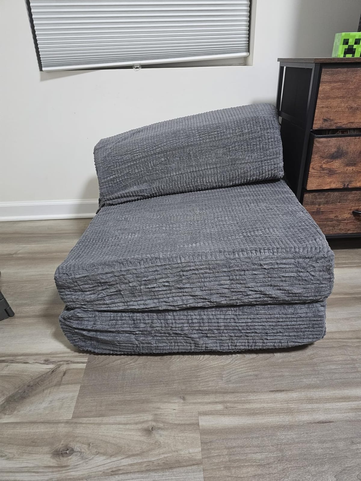 Kasunpul Folding Sofa Bed with Pillow, Memory Foam Fold Out Chair Bed, Convertible Sleeper Chair with Washable Cover, Futon Floor Couch for Living Room/Dorm/Guest Use/Home Office/Apartment, Black New customer photo 1