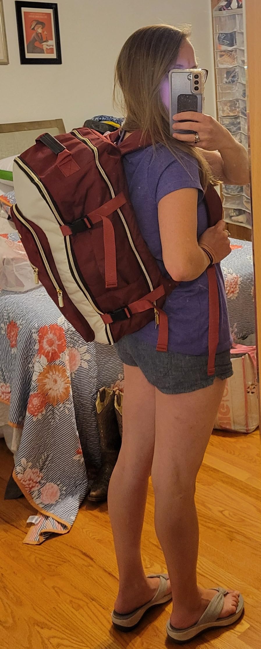 LOVEVOOK Rolling Backpack with Wheels, Carry On Luggage for Women customer photo 1