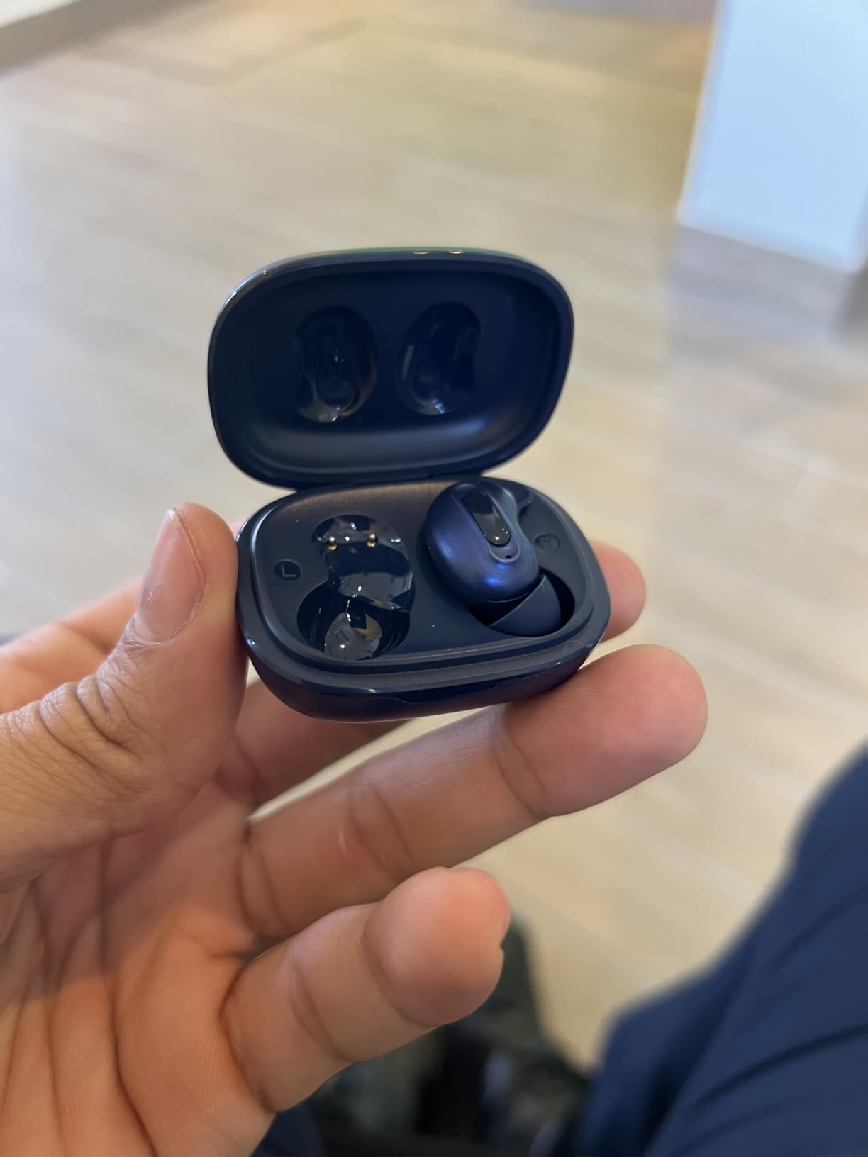 Mini ANC Sleep Earbuds, Wireless Ear Buds Headphones for Side Sleepers | Skin-friendly silicone noise cancelling earbuds with smart sleep mode. Mutes alerts for uninterrupted night sleep. customer photo 2