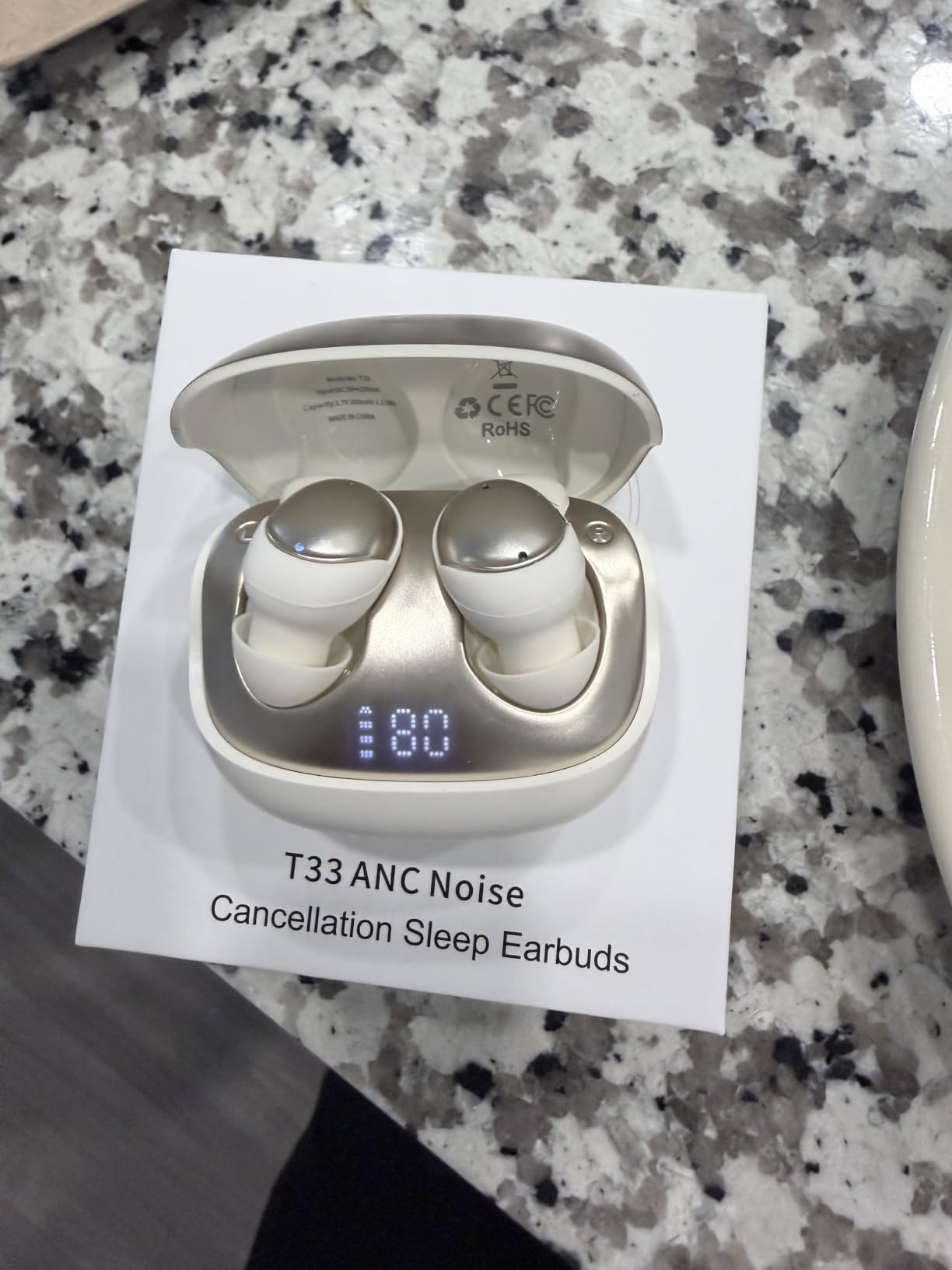 T33 Sleep Earbuds, Bluetooth 6.0 Noise Cancelling Sleep Headphones for Side Sleepers, ANC Up to 98%, Sleep Mode, 48H Playtime, Small Earbuds Comfort Fit for Sleeping, Travel, Work, Gold customer photo 2