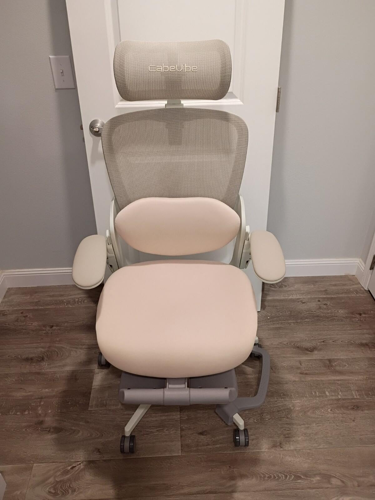 CabLady S2 Petite Office Chair for Women & Small Frames | 330lb Capacity, 4D Adjustable Lumbar/Headrest, Flip-Up Arms & Footrest, Ergonomic Desk Chair customer photo 1