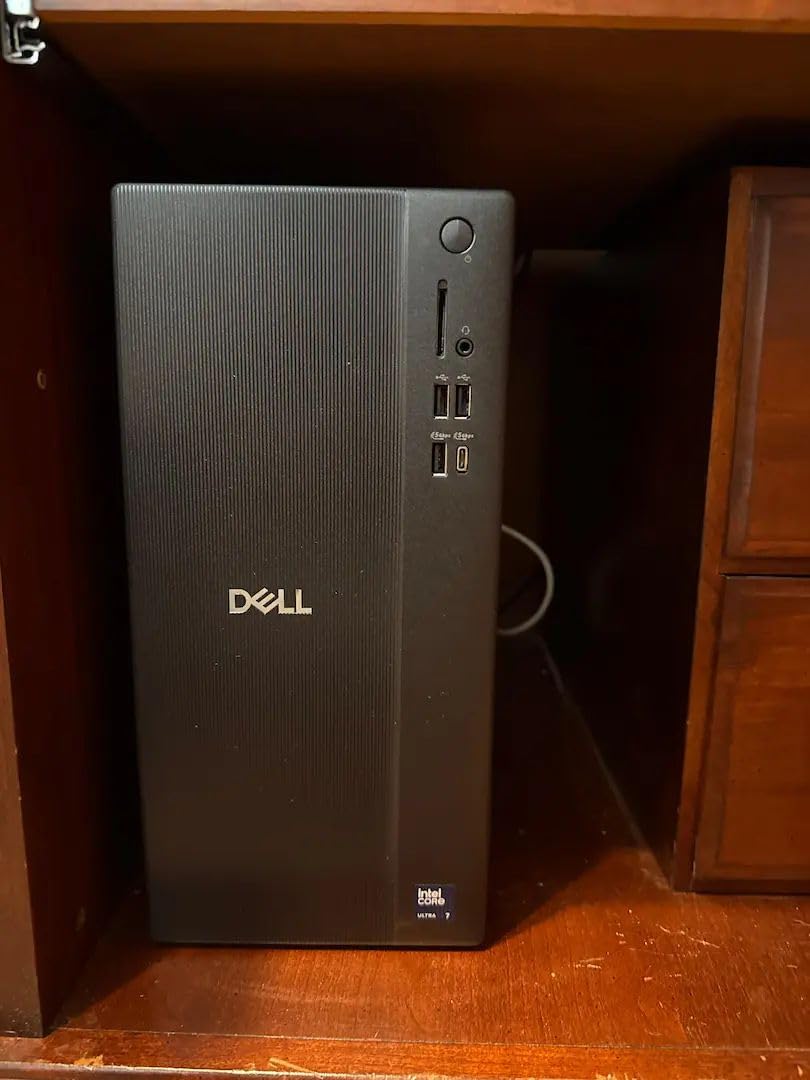 Dell Tower Desktop Computer Intel Ultra 7 265F RTX 5060 32GB 2TB Win 11 Pro | GeForce RTX 5060 8GB GDDR7, Intel Ultra 20 Core AI CPU, SD Card Reader, HDMI 2.1, Wired Keyboard & Mouse, Black customer photo 1